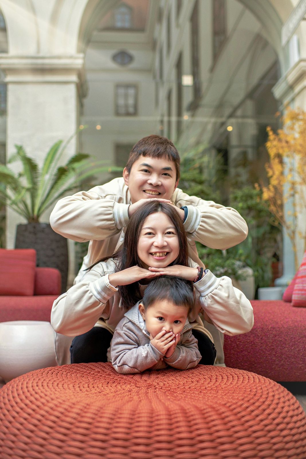 Familienfoto mit Kind